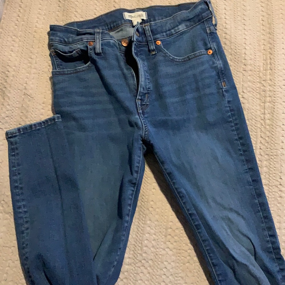 Madewell 9” medium wash skinny jeans